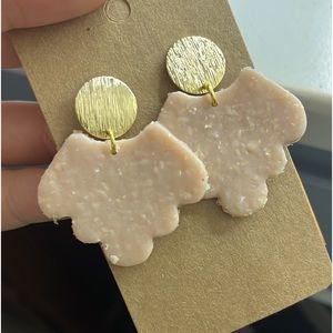 Druzzy clay earrings